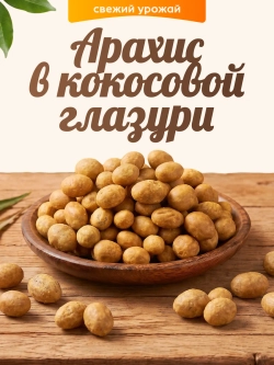 арахис в кокосовой глазури 120гр.