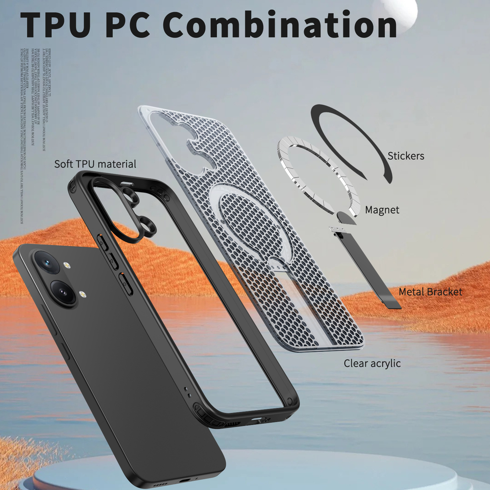 Прозрачный чехол Mesh Pro Magnetic Case для Poco X8 Pro Max 5G