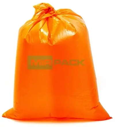 ПАКЕТ ДЛЯ МУСОРА С НАДПИСЬЮ ИНДИВИДУАЛЬНЫЙ ДЛЯ ПАССАЖИРА ПЛАСТИК/PLASTIC SHI-006BAG-ORANGE