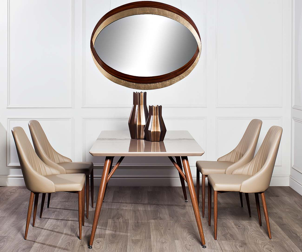 Стул Garda Decor экокожа бежевая 44*58*90 см (2)