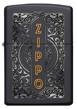 Зажигалка Zippo Classic с покрытием Black Matte, латунь/сталь, черная, 38x13x57 мм