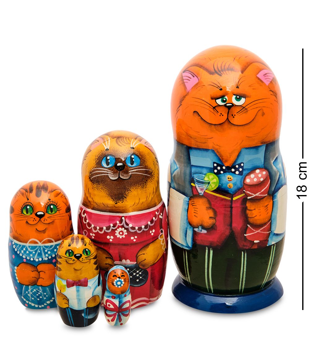Народные промыслы МР-24/ 04-C Матрешка 5м «Кот»