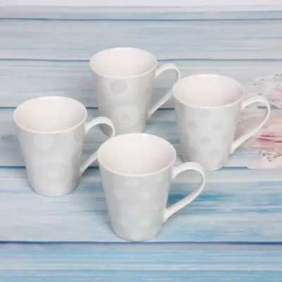 Кружка керамическая 380мл «Горох» перламутр