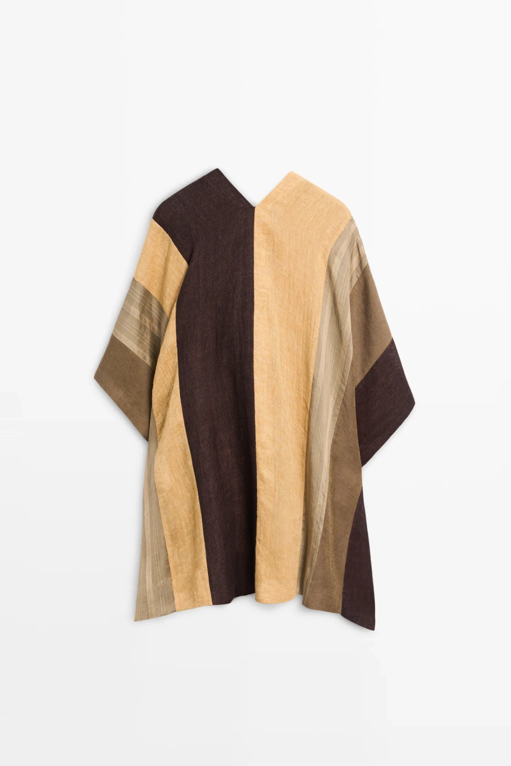 ПАНЧО ИЗ ЛЬНЯНОЙ СМЕСИ С ПОЛОСКАМИ - MASSIMO DUTTI