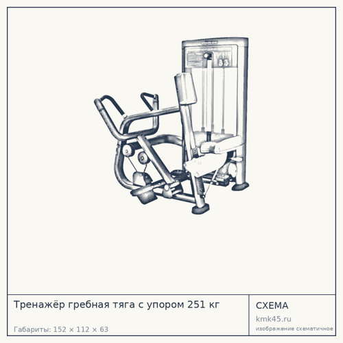 Тренажёр гребная тяга с упором 251 кг — от 221 000 ₽