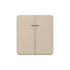 Выключатель двухклавишный с подсветкой KRANZ Miele Round Шелк KR-78-0714-7