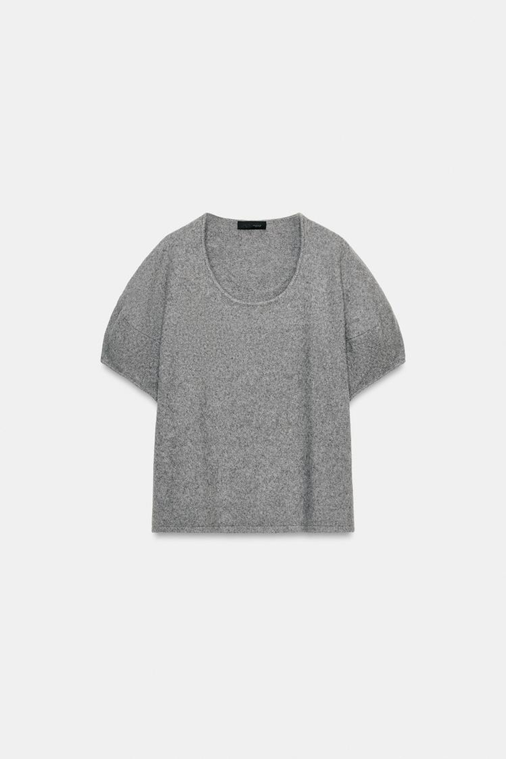ZARA СВОБОДНЫЙ СВИТЕР ИЗ ТРИКОТАЖА, СЕРЫЙ