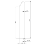 Внешняя часть напольного излива для ванны HAPA V (цвет - золото PVD) BIC.0008.V.PEX.PPGPVD