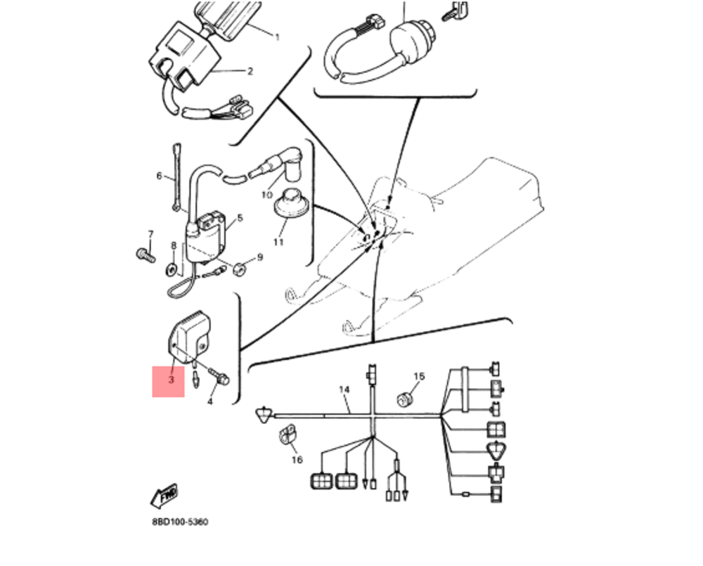 Реле регулятор напряжения Yamaha 82M-81910-A0-00