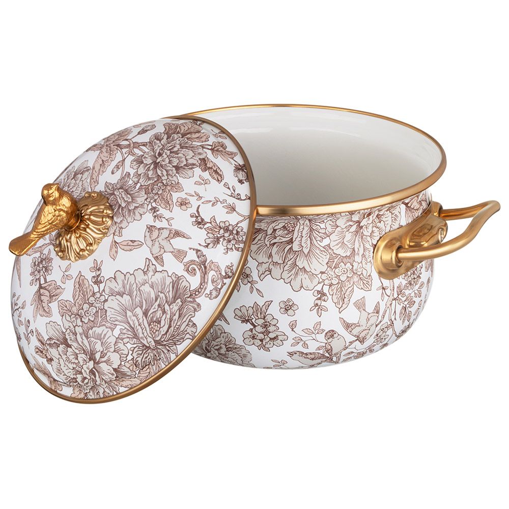 НАБОР КАСТРЮЛЬ LEFARD ЭМАЛИРОВАННЫХ СЕРИЯ ROYAL GARDEN, 6ПР. 2,1Л, 2,8Л И 3,8Л