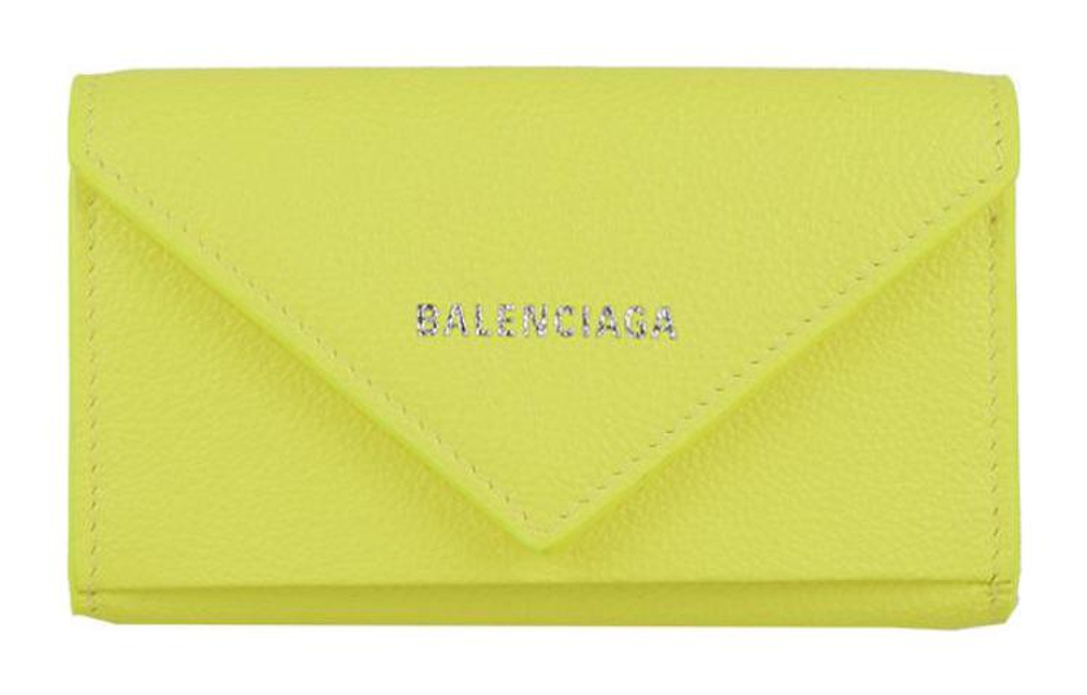 Balenciaga Leather Key Pouch Women"s Yellow