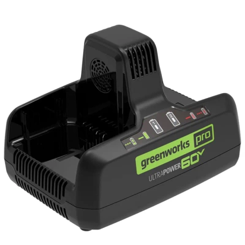 Быстрое зарядное устройство для двух аккумуляторов Greenworks Арт. 2954407, 60V, 10А