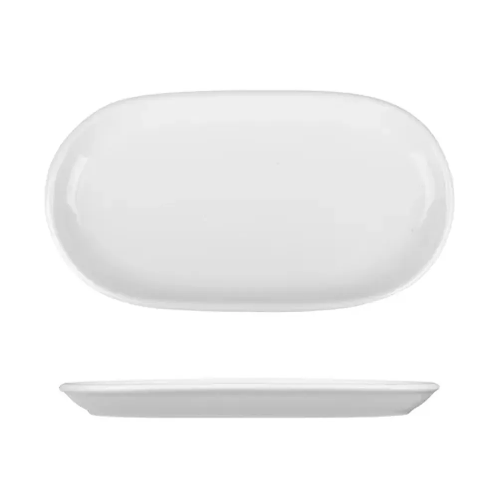 Блюдо овальное 27,5*15 см h2,3 см для подачи белое фарфор NEW P.L. Proff Cuisine [6]