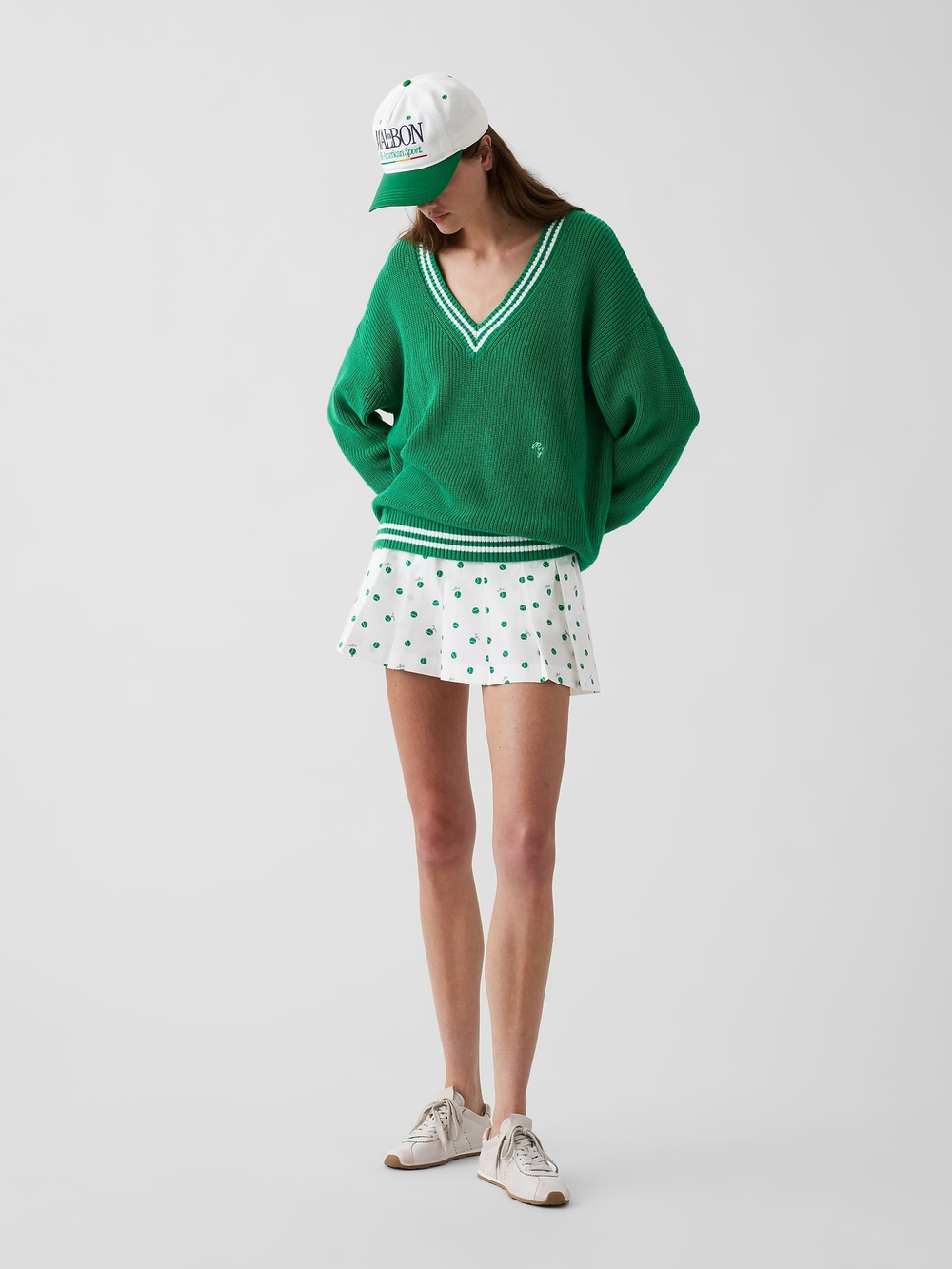 Свитер Gap × Malbon, 100% хлопок, свободного кроя - GAP