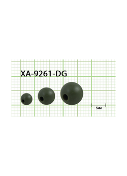 Бусины резиновые Fish Crystal для монтажа рыболовных оснасток Rubber Bead DARK GREEN XA-9261 №4 ( 5 упаковок )