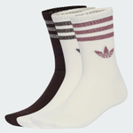 Носки до щиколотки с тремя полосками и блестками, 3 пары. - Adidas