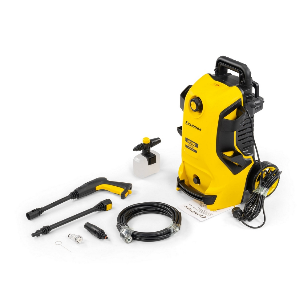 Мойка CHAMPION HP3180 (1,8кВт 145-100 бар t 40С 5,0л/мин 7,7кг синхронный, пеногенератор)