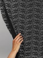 Ткань кружевная гипюр стрейч 160 г/м², ш.150см, арт.SZ031636 цв.черный, уп.1м