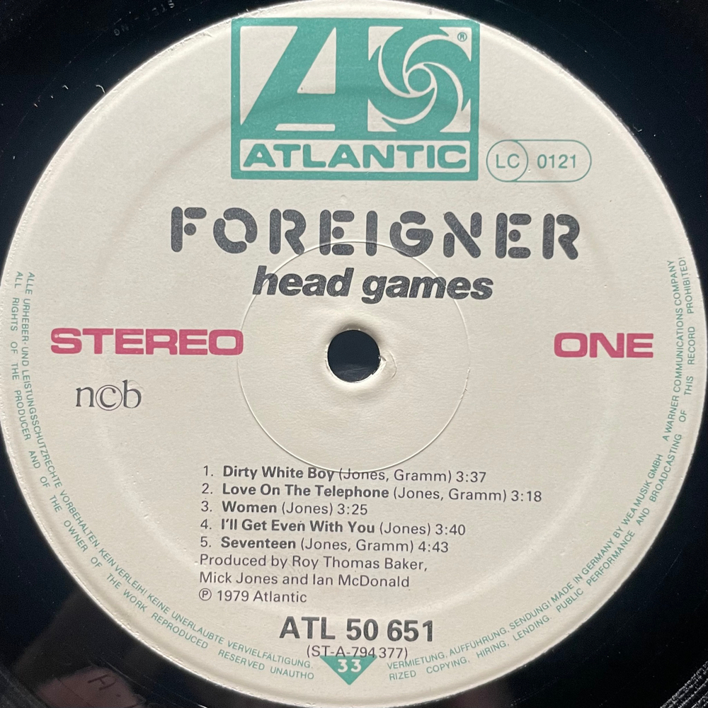 Foreigner ‎– Head Games (Скандинавия 1979г.)