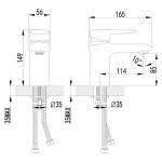 СМЕСИТЕЛЬ ДЛЯ УМЫВАЛЬНИКА МОНОЛИТНЫЙ ХРОМ (К/К 8) LM4406C СТАТУС