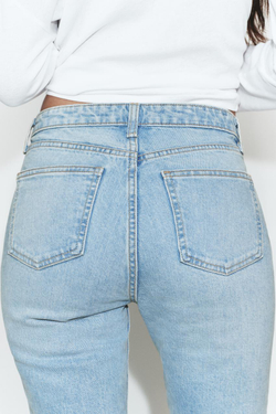 ZARA ДЖИНСЫ TRF CROPPED FLARE С ВЫСОКОЙ ПОСАДКОЙ, ГОЛУБОЙ