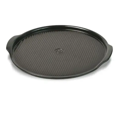 Камень для пиццы ребристый Emile Henry Charcoal, 40 см