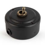 Переключатель (проходной) ретро тумблерный 1 кл. Черный "Black matt" VINTAGE-BRASS 30302-5 / 1 Группа света, проходной