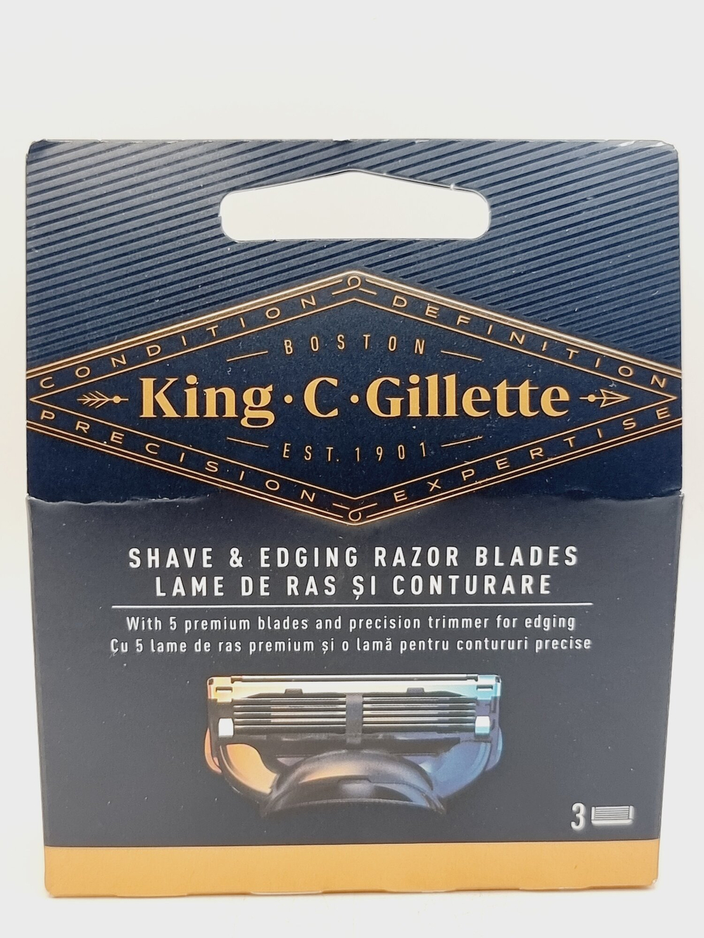 Бритвенные сменные лезвия King C. Gillette Shave & Edgedging, 3 шт. (Германия)