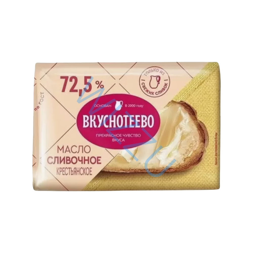 Масло слив. Крестьянское Вкуснотеево 180г 72,5%