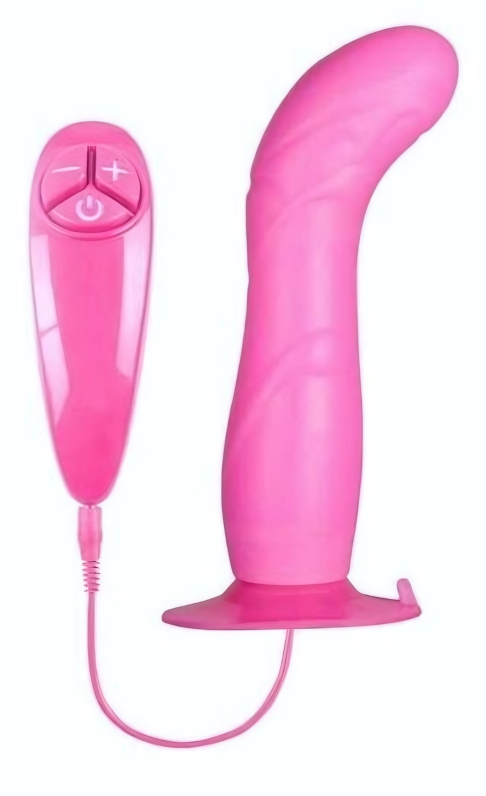 Розовый вибратор для G-точки BUNNY ICY - 18 см. (Цвет: розовый)