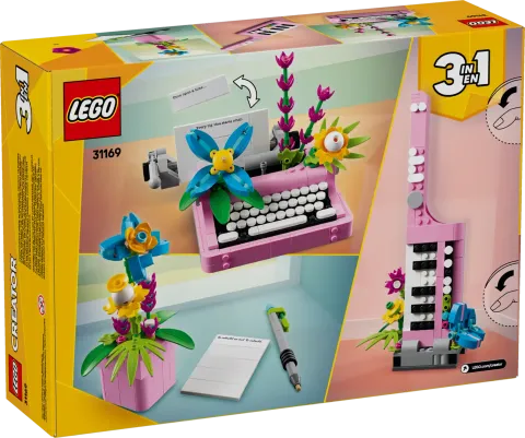 Конструктор LEGO Creator 31169 Пишущая машинка с цветами, 3в1
