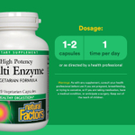 Natural Factors, высокая эффективность, мультиферменты, 120 вегетарианских капсул