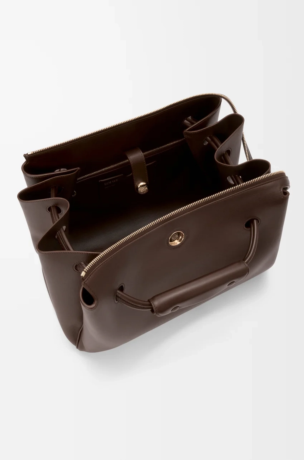 Loewe Большая сумка Madrid из мягкой телячьей кожи, темно-каштановый