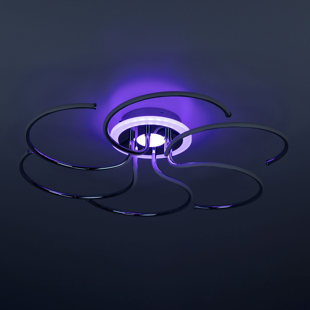 Citilux Джемини CL229261E LED RGB Люстра с пультом Хром