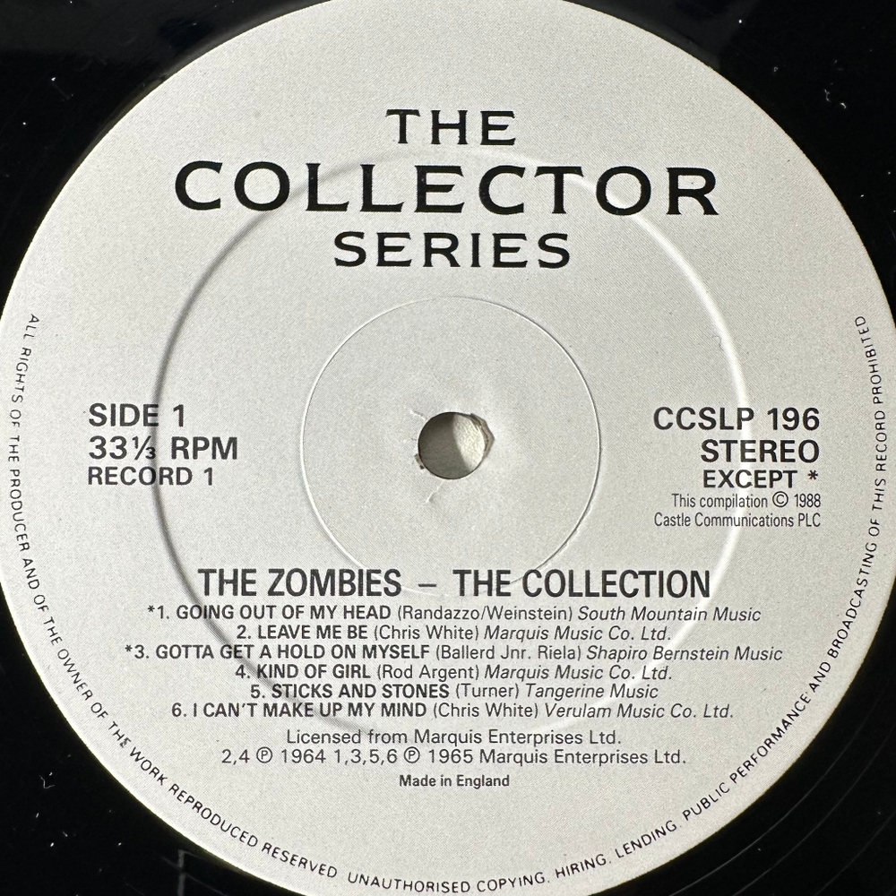 The Zombies ‎– The Collection 2LP (Англия 1988г.)