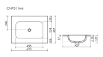 Раковина Ceramica Nova Element 610x457x137, без отв. под смеситель