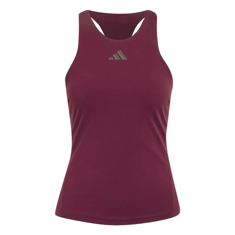 Женский топ теннисный Adidas Silver Y-Tank - maroon