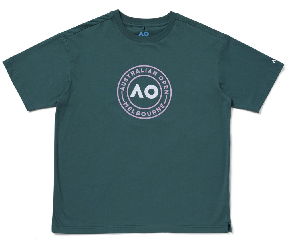 Мужская теннисная футболка Australian Open Round Logo Tennis — mallard green