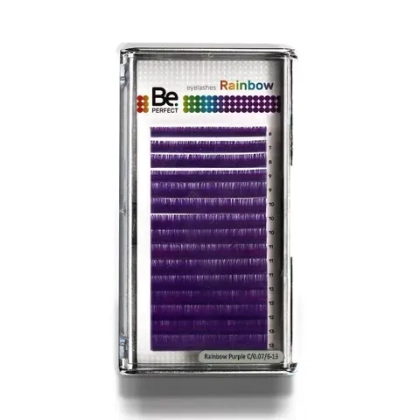 Фиолетовые ресницы BePerfect Rainbow Purple MIX 16 линий
