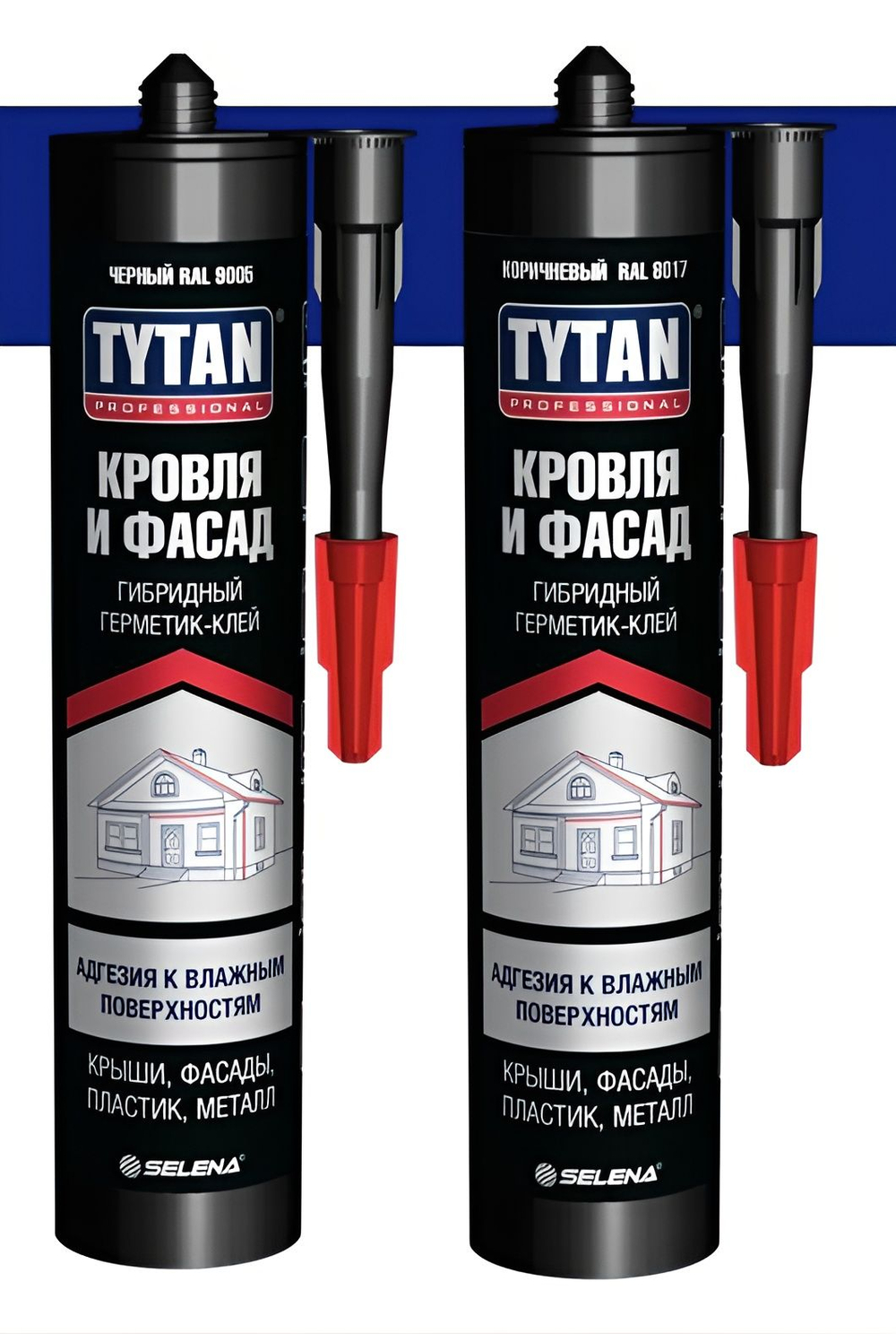Tytan Professional Кровля и Фасад герметик-клей гибридный чёрный RAL9005 280 мл