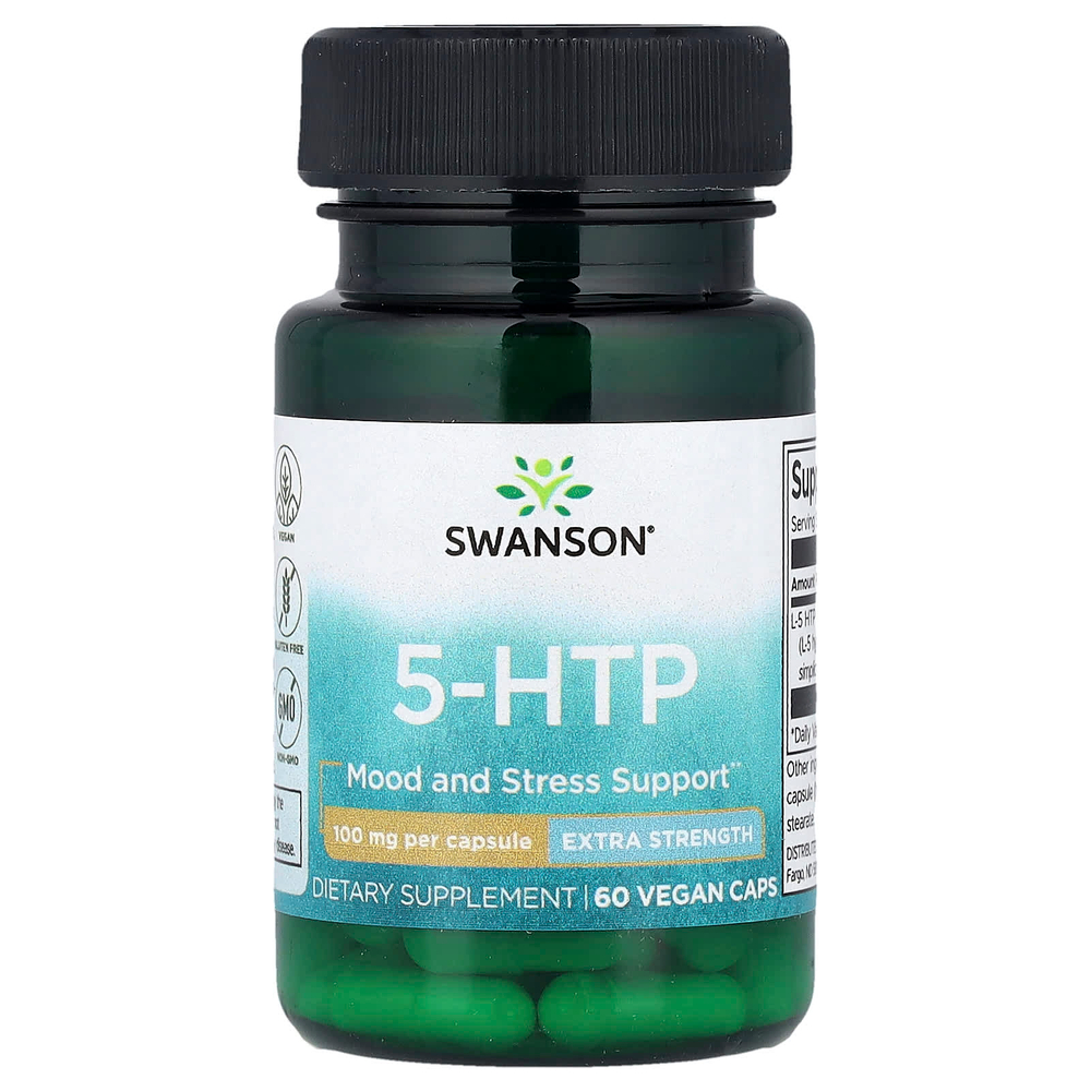 Swanson Vitamins, 5-HTP, 100 мг, 60 веганских капсул