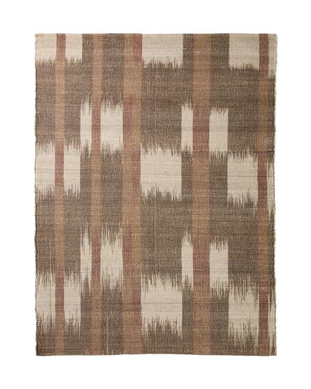 Джутовый ковер Domira с разноцветным узором икат, 200 x 300 см