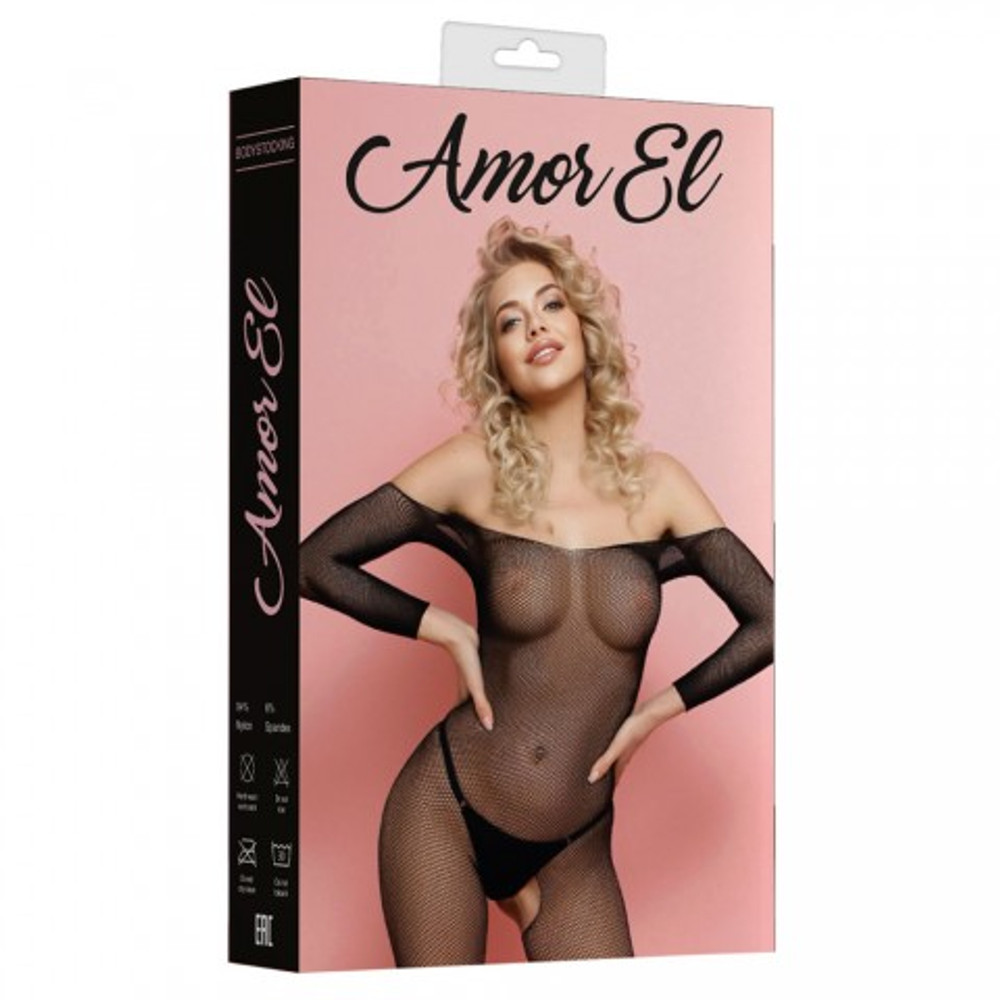 Боди-комбинезон с доступом Amor El Classic в сетку XL/XXL