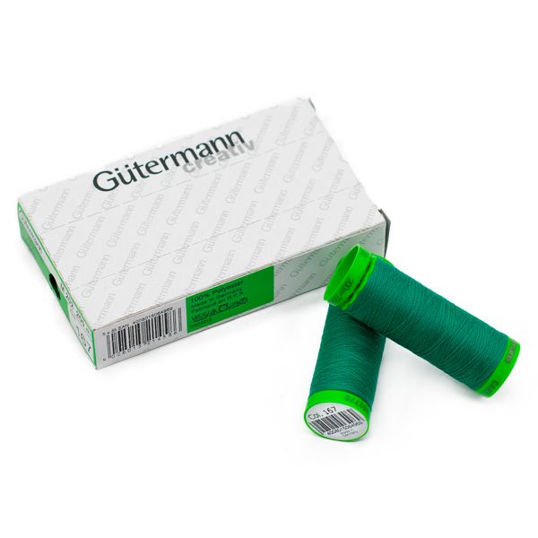 Нитки для тонких тканей Gutermann Extra Fine 150 (200 метров), 5 кат. | 167 нефритовый