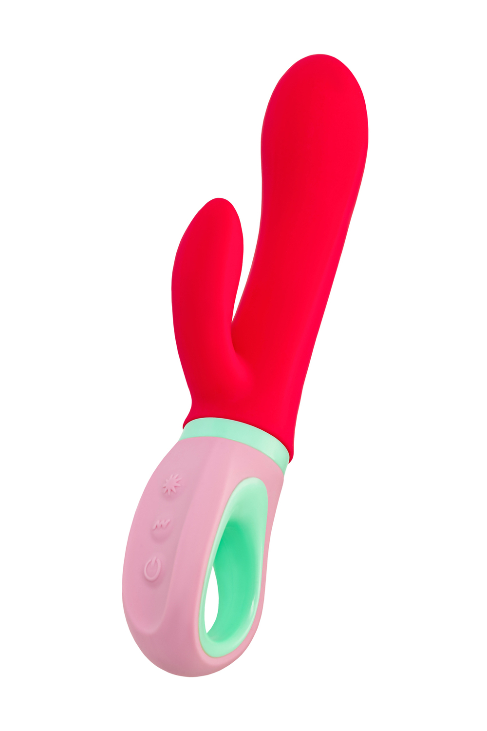 Вибратор с клиторальным стимулятором Flovetta Petunia красный 19 см