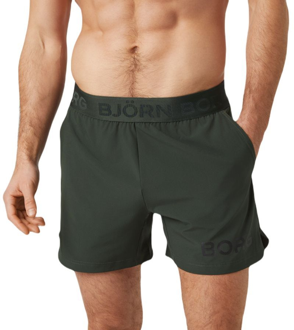 Мужские теннисные шорты Björn Borg Short - зеленый