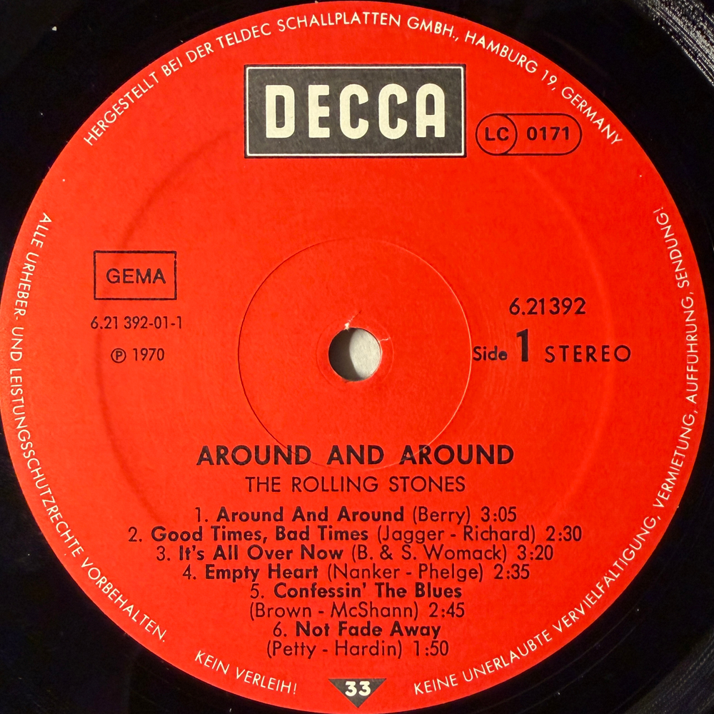 The Rolling Stones ‎– Around And Around (Германия)