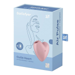 Розовый вибромассажер 7,5см с вакуум-волновой стимуляцией Satisfyer Cutie Heart J2018-276-1