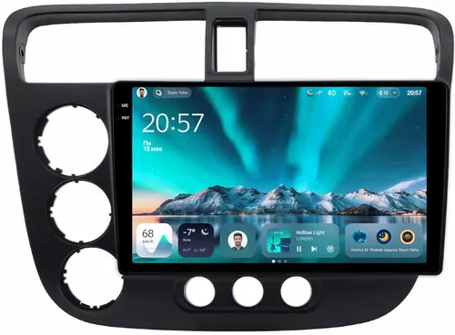 Магнитола для Honda Civic 7 2001-2005 левый руль - Teyes CC4 монитор 9.2" 2K QLED на Android 14, Быстрейшая, Snapdragon 680, DSP, CarPlay, 4G SIM-слот