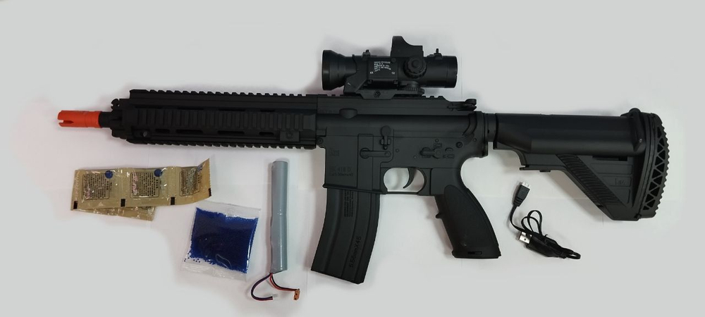 Автомат с орбизами Jm HK416D m938-16 , 2500 тыс шаров орбиз в подарок